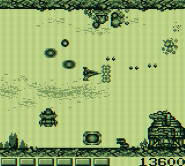 Nemesis Game Boy Screenshot: You can have up to two multiples for extra firepower.