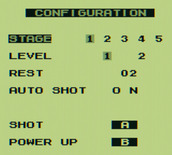 Nemesis for Game Boy - Game options screen.