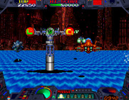 Burning Force for Arcade - Collect one of those red orbs for new weapons!