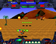Burning Force for Arcade - Entering a desert stage.