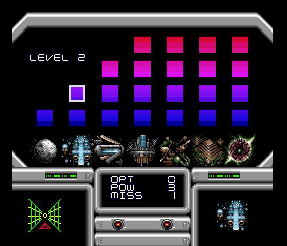 Final Blaster TurboGrafx-16 / PC Engine Screenshot: Time to move on to level 2...