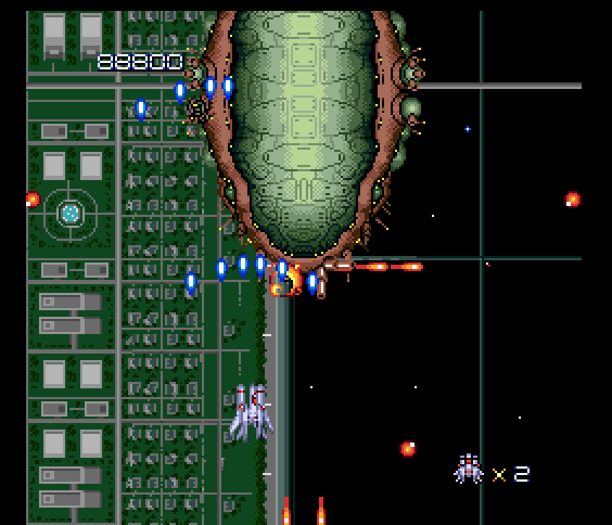 Final Blaster TurboGrafx-16 / PC Engine Screenshot: Level 3 start.