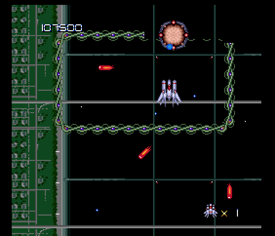 Final Blaster TurboGrafx-16 / PC Engine Screenshot: The next end of level boss appears...