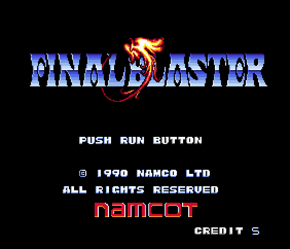 Final Blaster TurboGrafx-16 / PC Engine Screenshot: Title screen.