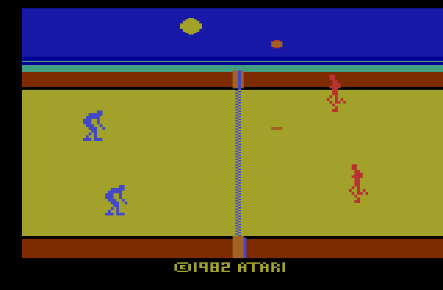 RealSports Volleyball Atari 2600 Screenshot: Starting screen.
