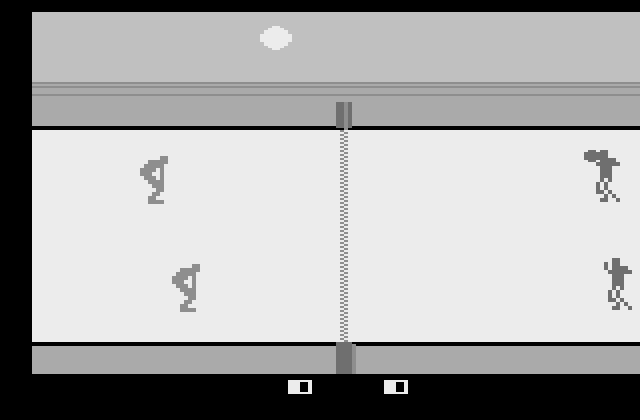RealSports Volleyball Atari 2600 Screenshot: Game start.