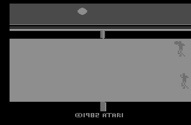 RealSports Volleyball Atari 2600 Screenshot: Starting screen.