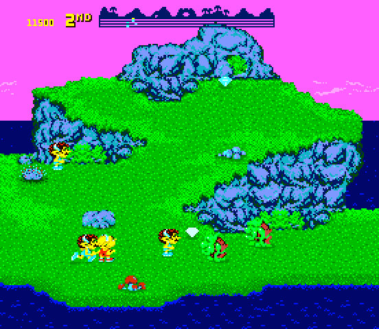 Mystic Marathon Arcade Screenshot: Avoid the ogres!
