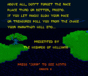 Mystic Marathon for Arcade - Part of the game instructions.