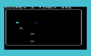 Antimatter for Commodore VIC-20 - If the purple opponent comes into contact with an X, it is a destroyed but a new one appears!