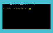 Antimatter for Commodore VIC-20 - Game over.