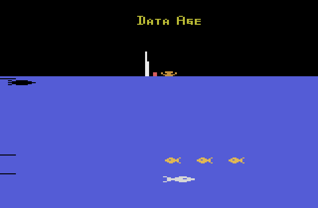 Airlock Atari 2600 Screenshot: Game over; I'm sinking!