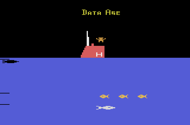 Airlock Atari 2600 Screenshot: I won! My character jumps up and down to celebrate!