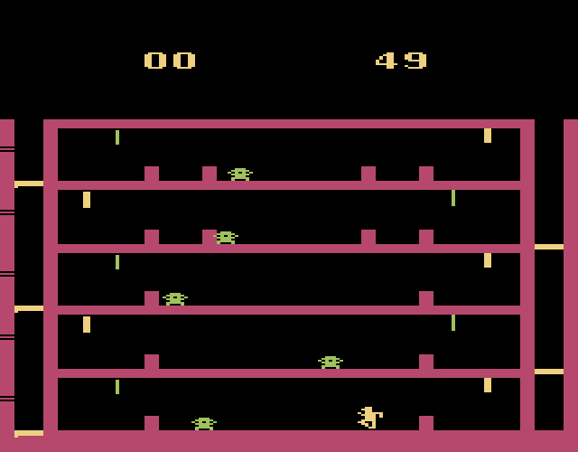 Airlock Atari 2600 Screenshot: Game start.