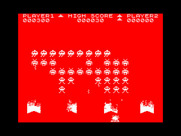 Spectral Invaders for ZX Spectrum - I'm hit! The screen flashes red...