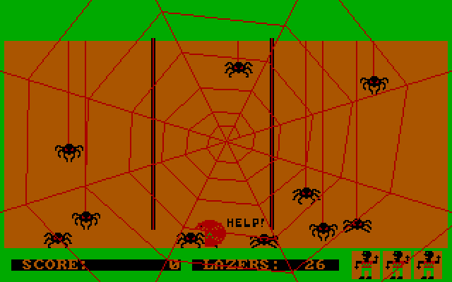 Spyder IBM PC/Compatibles Screenshot: The spiders got me!