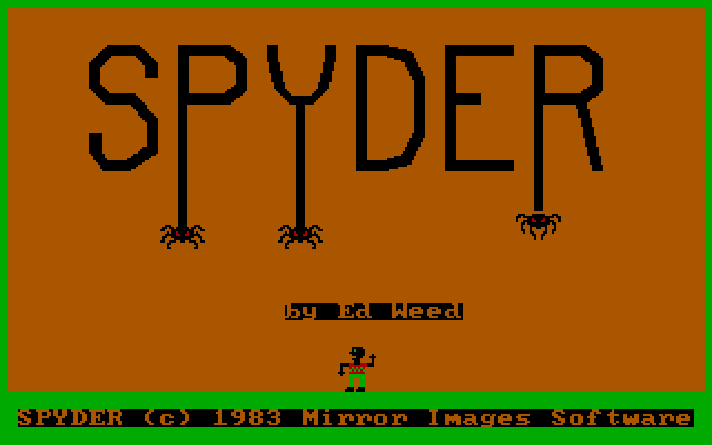 Spyder IBM PC/Compatibles Screenshot: Title screen.
