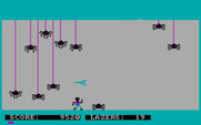 Spyder for IBM PC/Compatibles - The scissors cut the spider webs causing them to fall faster.
