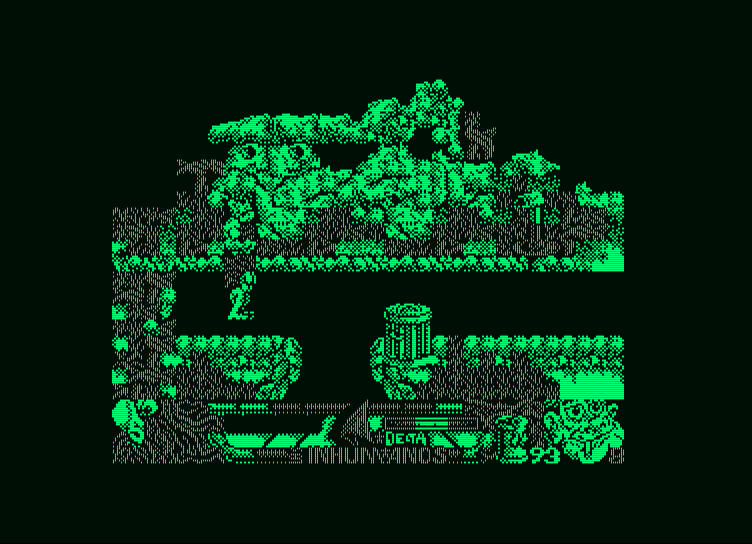 Los Inhumanos Amstrad PCW Screenshot: Game start.