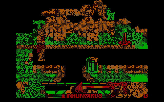 Los Inhumanos IBM PC/Compatibles Screenshot: Game start.