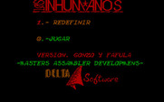 Los Inhumanos for IBM PC/Compatibles - Main menu.