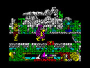 Los Inhumanos for ZX Spectrum - A large opponent wanders this screen...