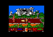 Los Inhumanos for Amstrad CPC - A dead end, and an enemy attacks...