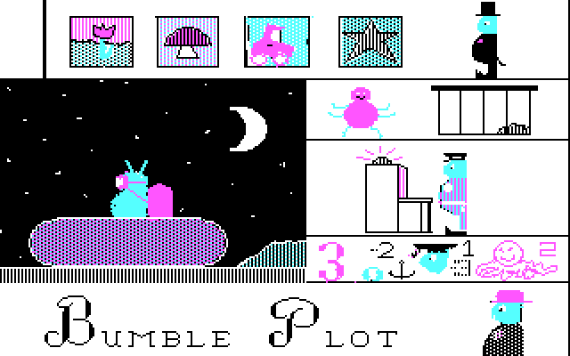 Bumble Plot IBM PC/Compatibles Screenshot: Title screen.