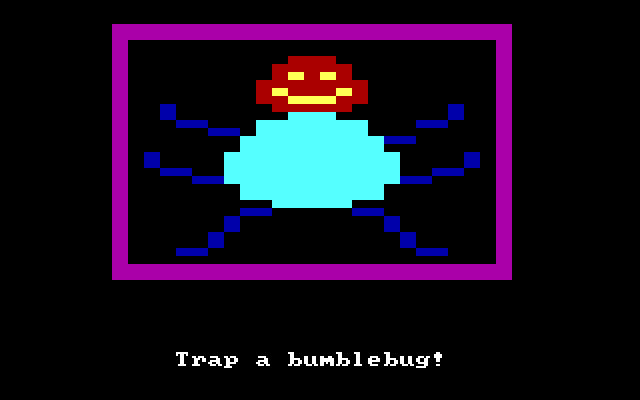 Bumble Plot IBM PC/Compatibles Screenshot: Bumblebug title.