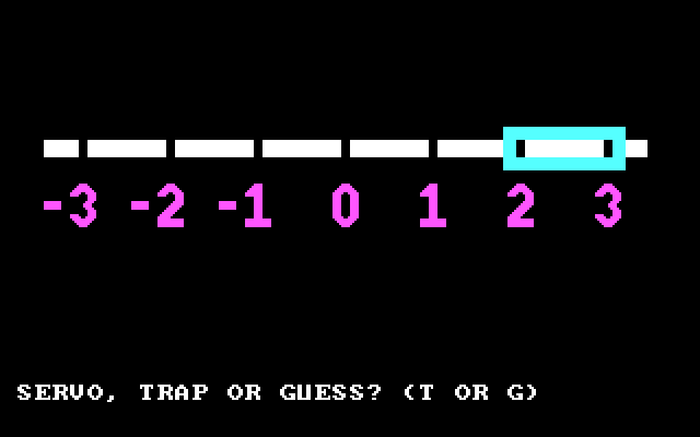 Bumble Plot IBM PC/Compatibles Screenshot: Trapping a number.