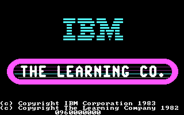 Bumble Plot IBM PC/Compatibles Screenshot: IBM / Learning Company logo.