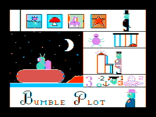Bumble Plot IBM PC/Compatibles Screenshot: Title screen.