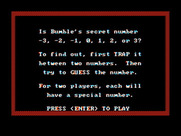 Bumble Plot for IBM PC/Compatibles - Trap and Guess game instructions.