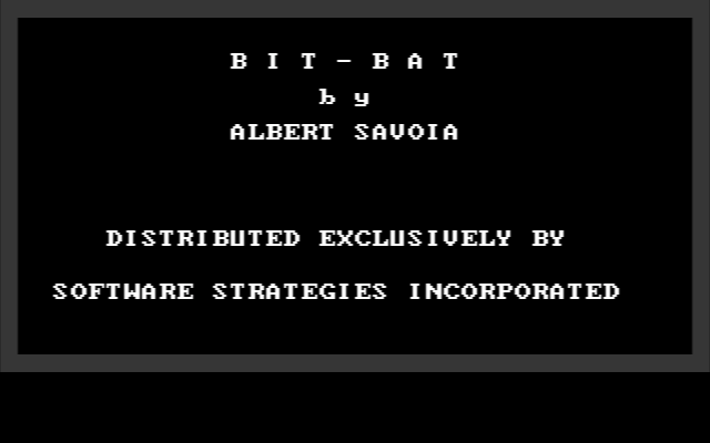 Bit-Bat IBM PC/Compatibles Screenshot: Title screen.