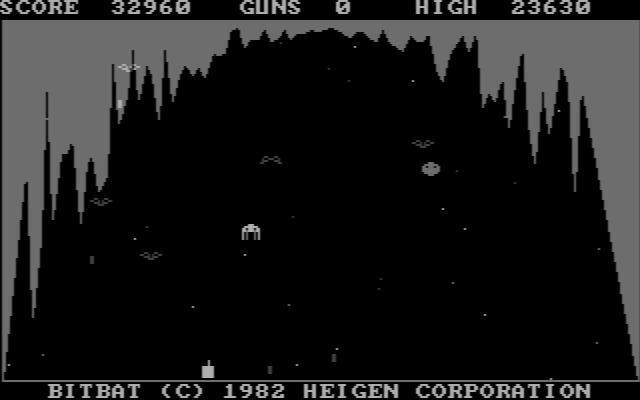 Bit-Bat IBM PC/Compatibles Screenshot: Game difficulty continues to increase.
