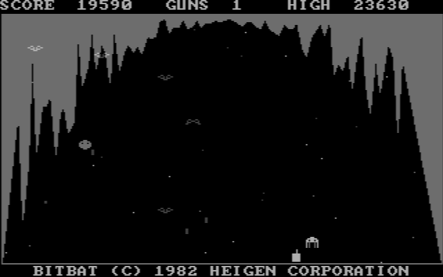 Bit-Bat IBM PC/Compatibles Screenshot: More bats and other dangers appear!