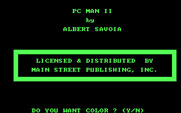 PC Man II for IBM PC/Compatibles - Title screen.