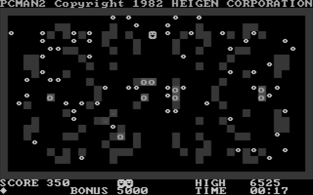 PC Man II IBM PC/Compatibles Screenshot: The game begins!