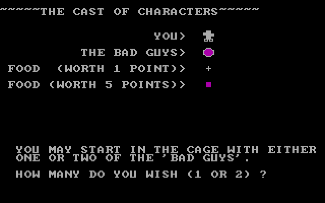 Path Man IBM PC/Compatibles Screenshot: The cast of characters.