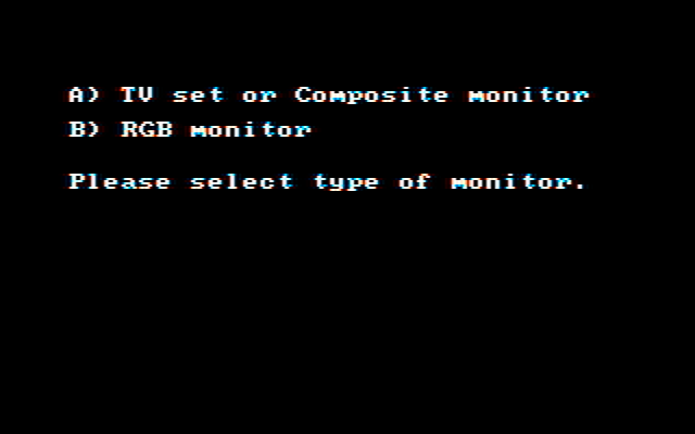 Bruce Lee IBM PC/Compatibles Screenshot: With a CGA card both composite and RGB monitors are supported.