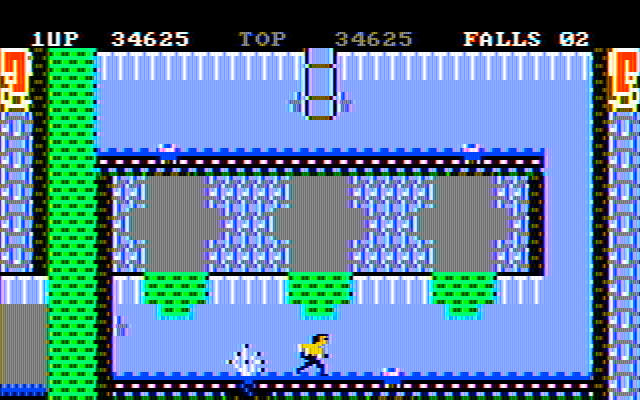Bruce Lee IBM PC/Compatibles Screenshot: From this screen there are multiple ways to go...