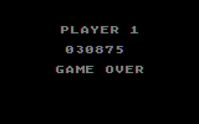 Bruce Lee IBM PC/Compatibles Screenshot: Game over