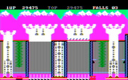 Bruce Lee for IBM PC/Compatibles - On this screen you need to avoid falling on spikes as the floor disappears...