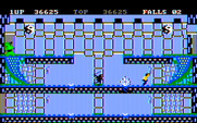 Bruce Lee for IBM PC/Compatibles - Avoid traps as you run up and down stairs and on the platforms...