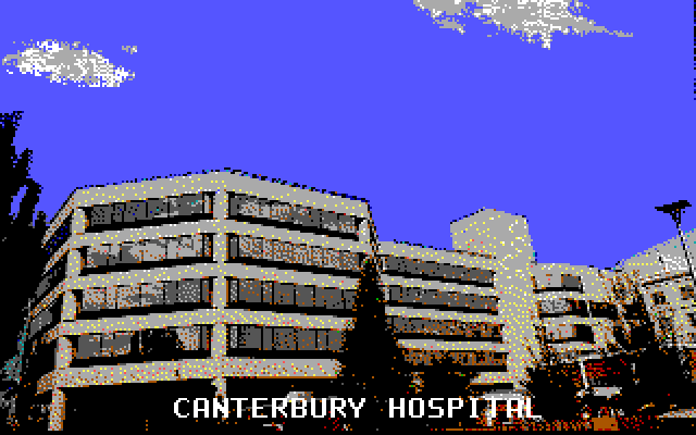David Wolf: Secret Agent IBM PC/Compatibles Screenshot: At Canterbury Hospital...