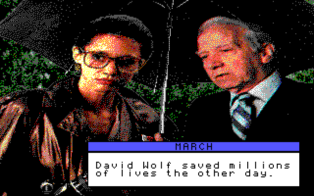 David Wolf: Secret Agent IBM PC/Compatibles Screenshot: Some positive words at my funeral...