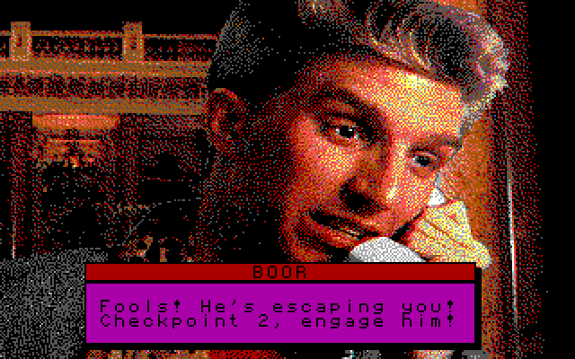 David Wolf: Secret Agent IBM PC/Compatibles Screenshot: I'm escaping! That means more trouble headed my way...