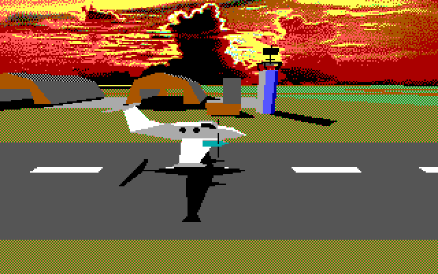 David Wolf: Secret Agent IBM PC/Compatibles Screenshot: Taking off in a plane...