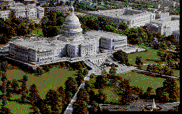 David Wolf: Secret Agent IBM PC/Compatibles Screenshot: Meanwhile, at the white house...