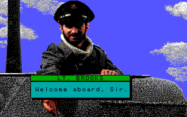 David Wolf: Secret Agent IBM PC/Compatibles Screenshot: Welcome aboard a submarine!